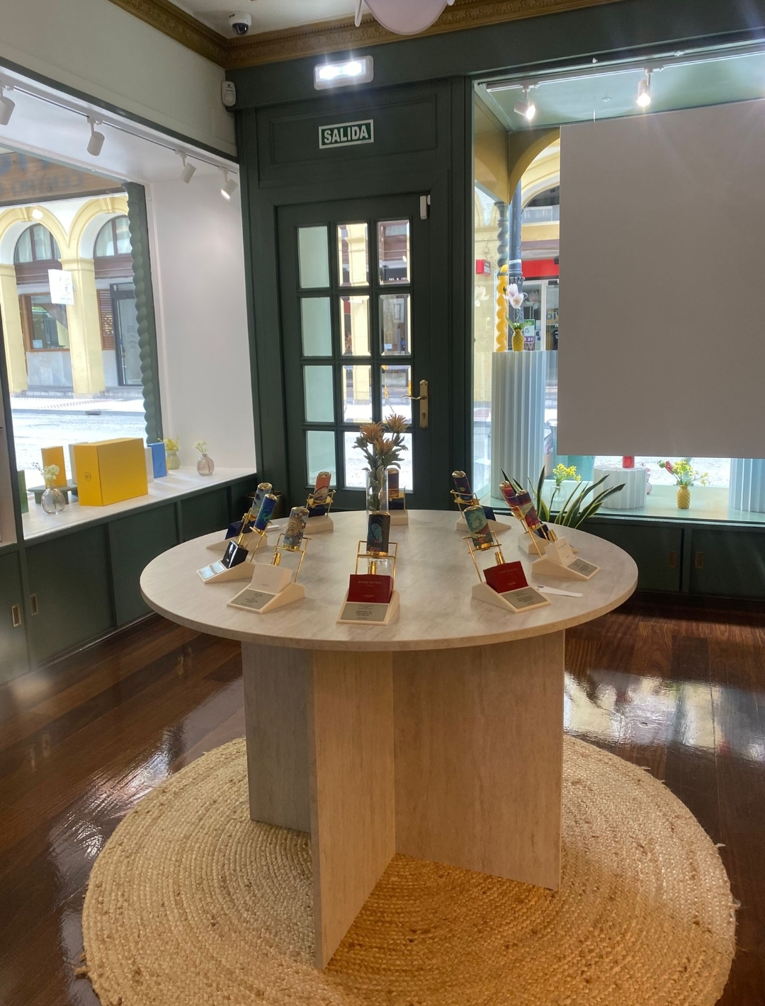 The deep green interior of La Maison de Pat in central Oviedo